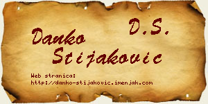 Danko Stijaković vizit kartica
